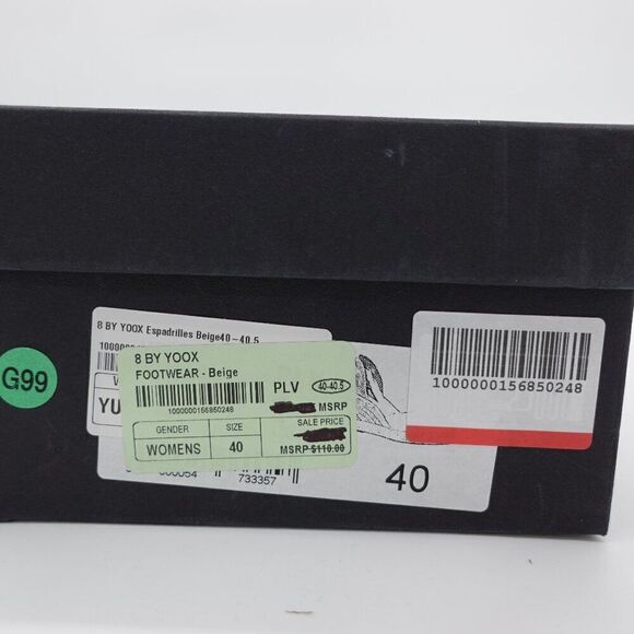 8 BY YOOX WOMEN ESPADRILLE WEDGE SHOES - BNIB - Picture 7 of 8